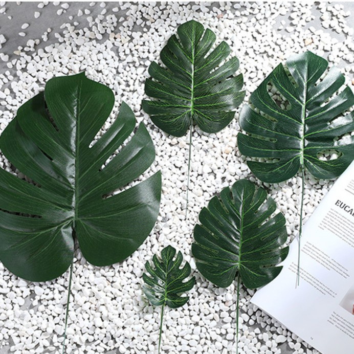 Triple W Fake Dummy Daun Monstera Artificial Plants Dekorasi Fotografi