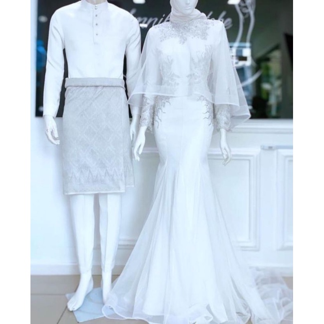 gaun pengantin muslimah Malaysia gaun walimah gaun akad wedding dress