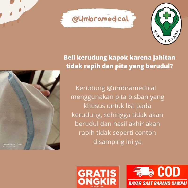 Kerudung jilbab hijab perawat bidan dinas instant ped nonped wolfis katun mahasiswa kesehatan premiu-7