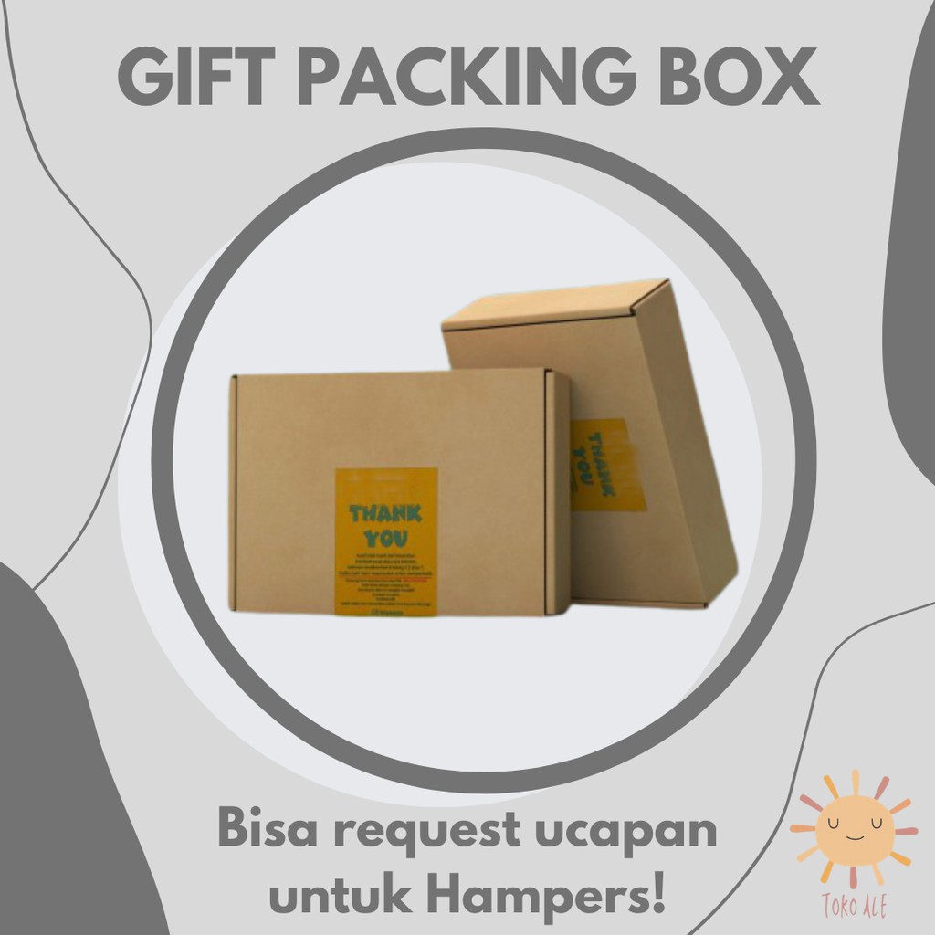 

Gift packing box kardus die cut bungkus kotak kado hadiah lahiran bayi warna coklat premium