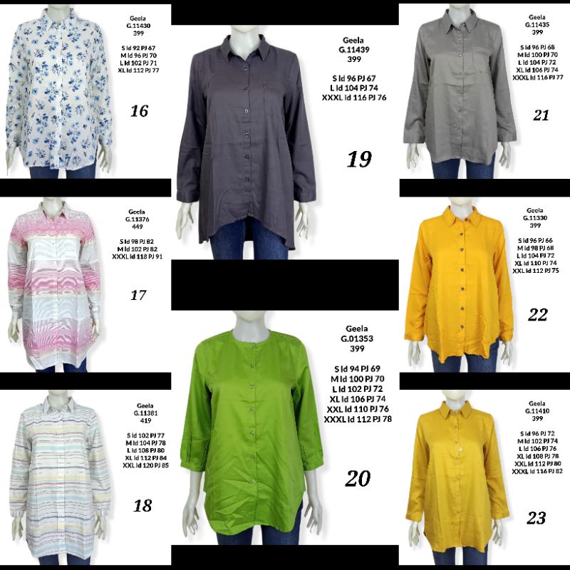 KEMEJA WANITA TUNIK LONG TUNIK GEELA ORIGINAL BRAND