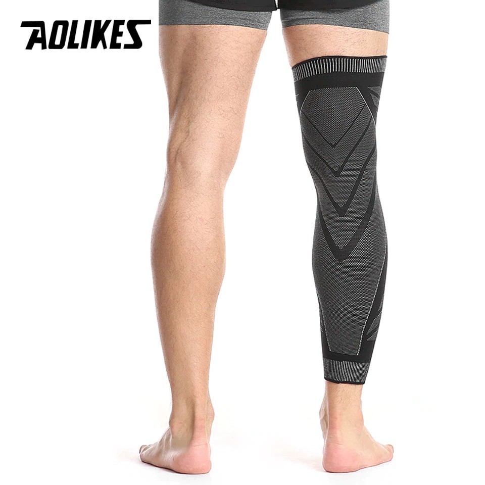 AOLIKES 7060 Leg Sleeve Calf Compression Knee Support / Deker Pelindung Lutut Kaki Panjang Olahraga