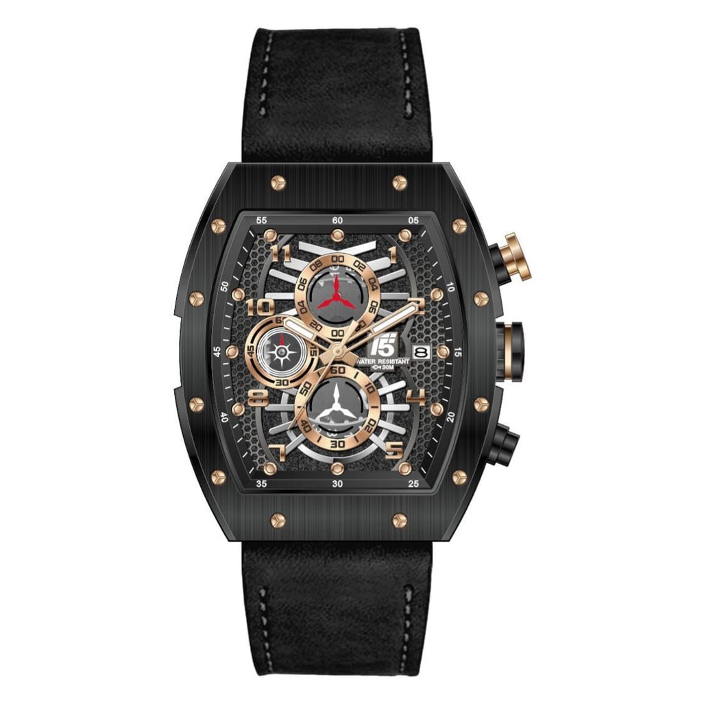 Jam Tangan Pria Chrono Stopwatch T5 H3720G 3720 Original