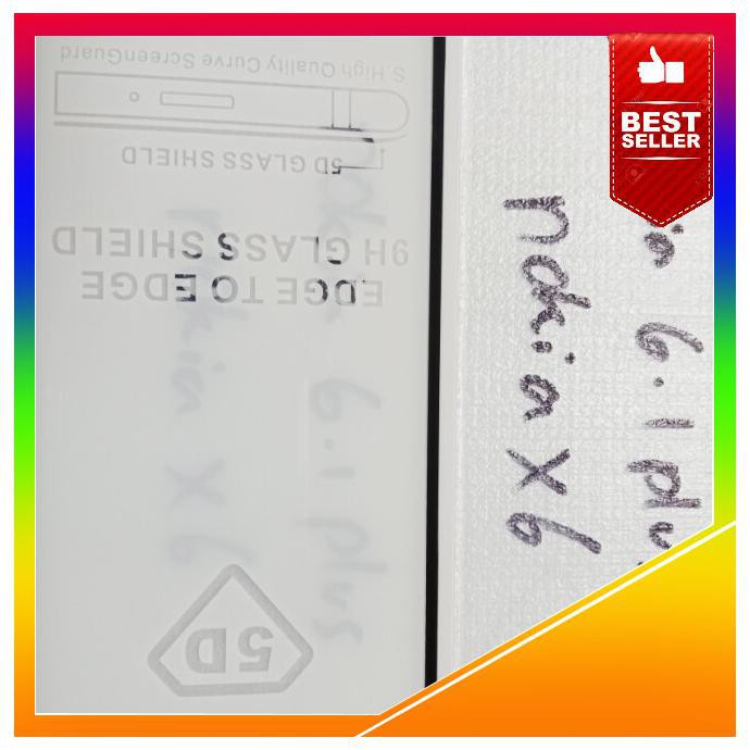 Acc Hp Nokia 6.1 Plus Nokia X6 Tempered Full Cover 5D Full Screen Nokia 6.1+