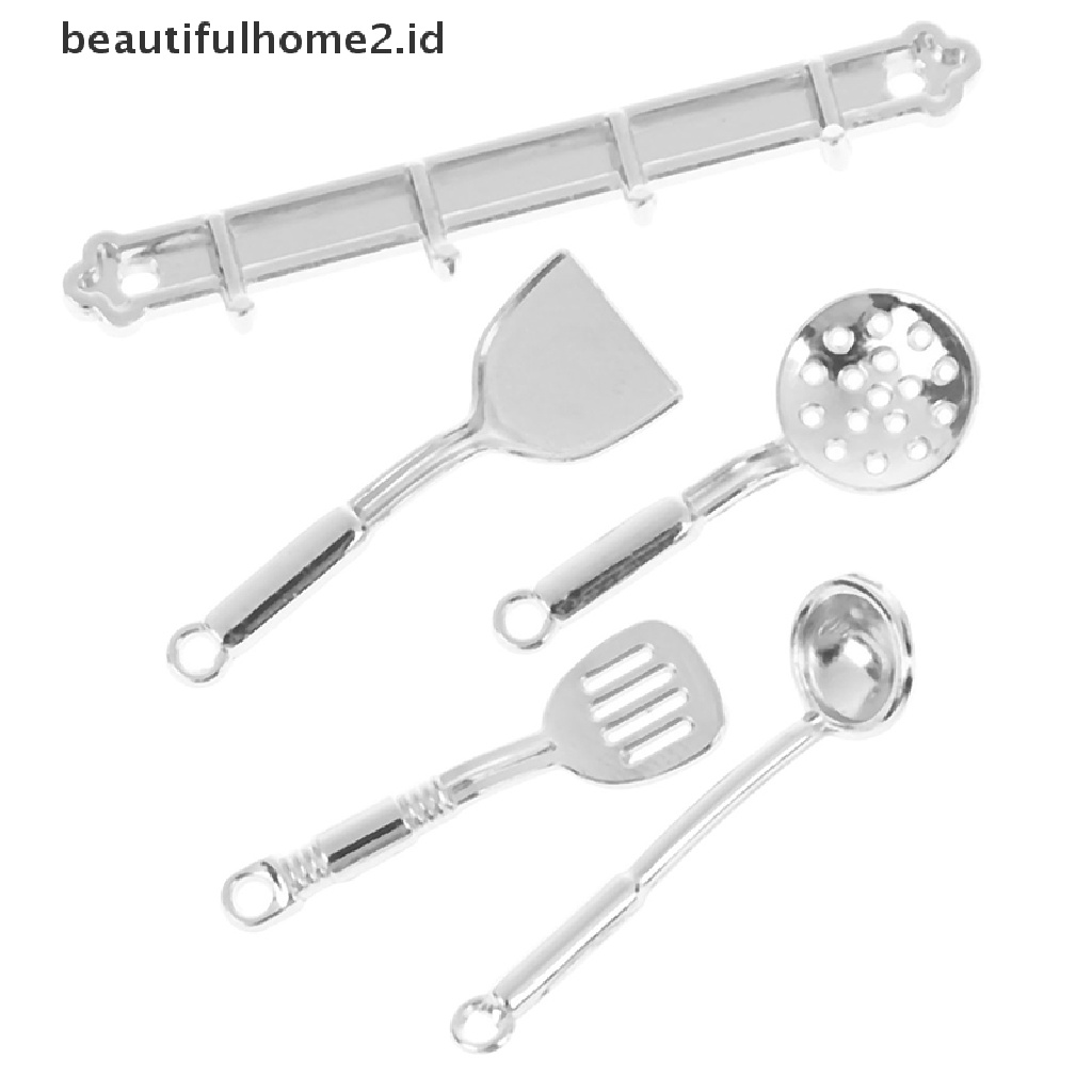 (beautifulhome2.id) 5pcs / set Mainan Miniatur Peralatan Masak Skala 1: 12 Untuk Aksesoris Rumah Boneka