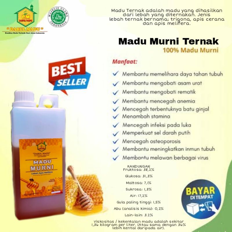 

MADU MURNI (Apis Mellifera) 1000 gram
