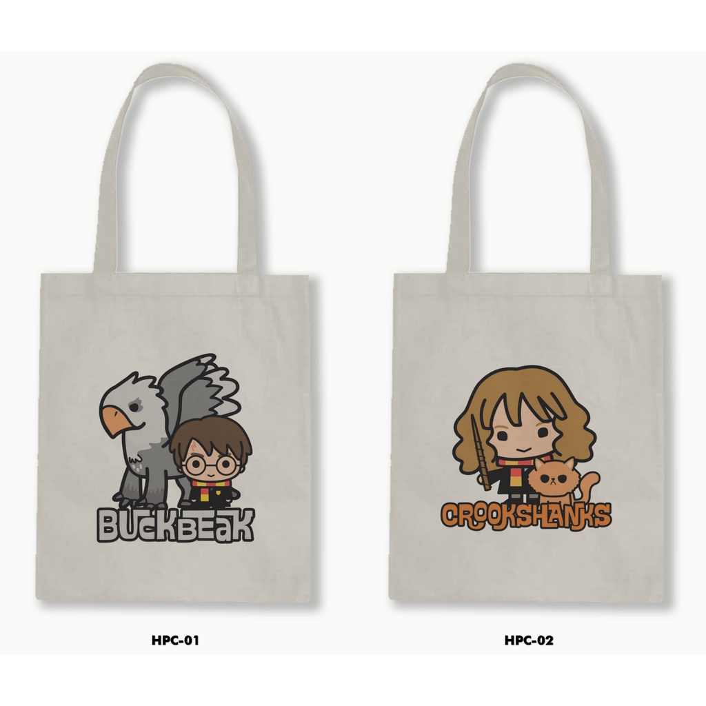 TOTE BAG BLACU -  HARRY POTTER CARTOON