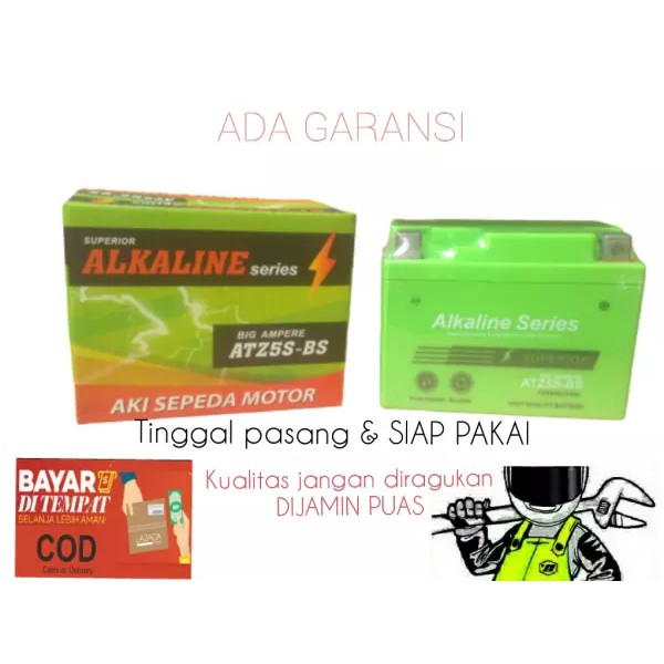Aki Kering Motor Beat GTZ-5S Merk ALKALINE SUPERIOR