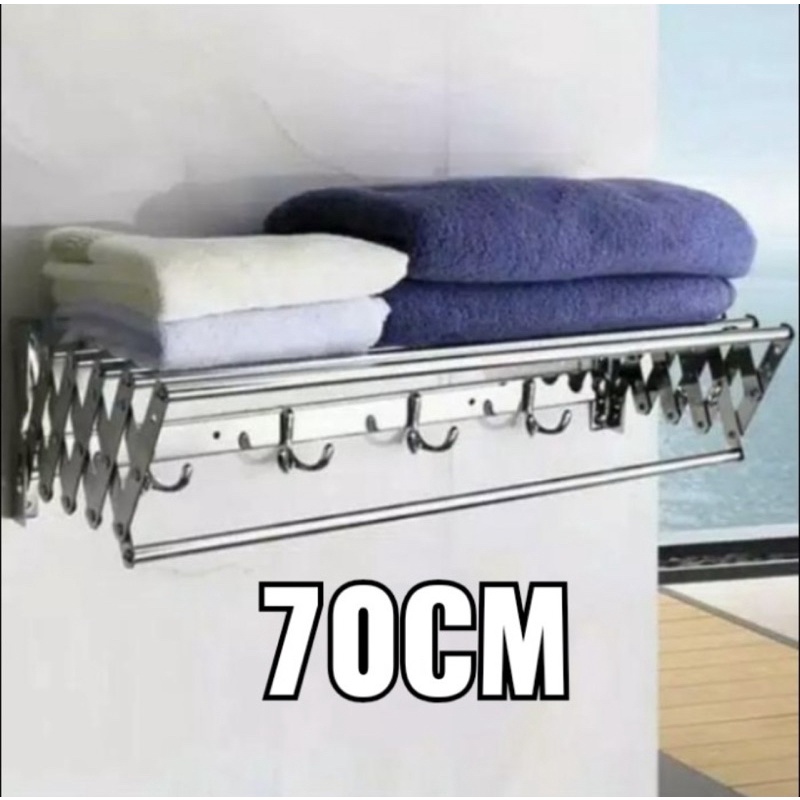 Rak handuk tarik stainless/gantungan handuk tarik stainless SUS 304