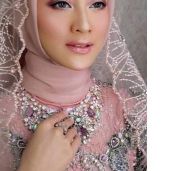 ➹ SLAYER PENGANTIN AKAR MUTIARA PAYET / HIJAB PENGANTIN / BISA ☜