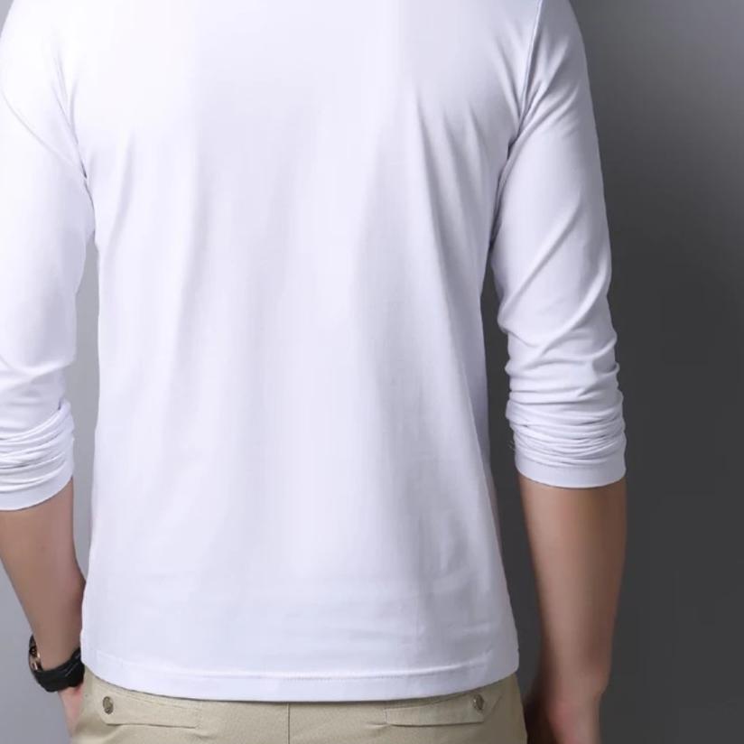 ♫ 5 WARNA/UKURAN L-XL-XXL-3XL/TERBARU BAJU KAOS PRIA LEHER KOKO/BAJU PRIA LENGAN PANJANG/AVATAR ♪