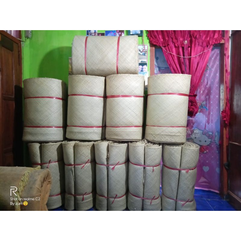 tikar pandan samak pandan putih halus anyaman kecil lentur isi 20pcs(kodi)