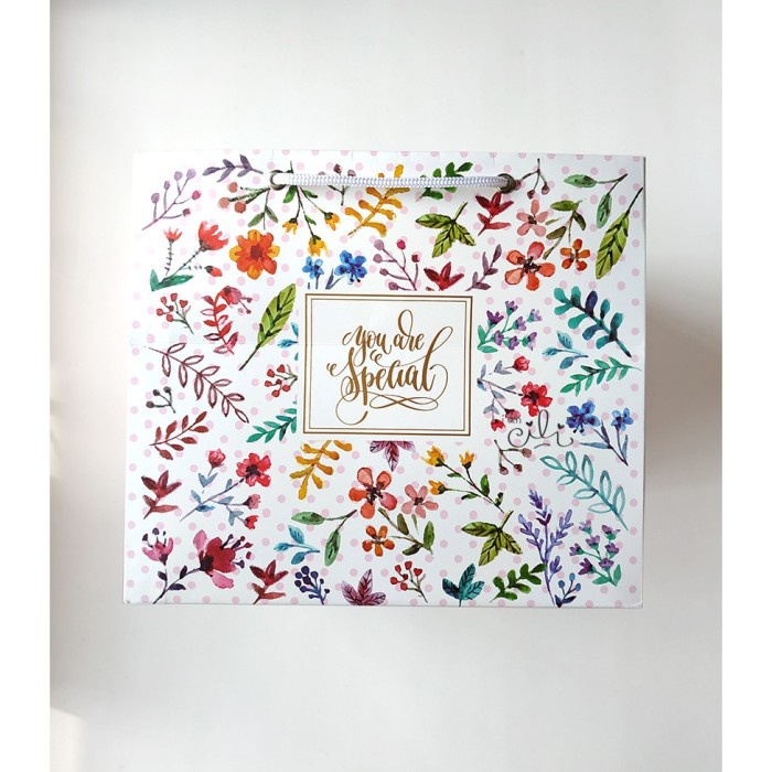 

(TERLARIS) ( PB24 FLOWER PINK ) PaperBag bunga lucu 24 x 24 x 21 [10 pcs]
