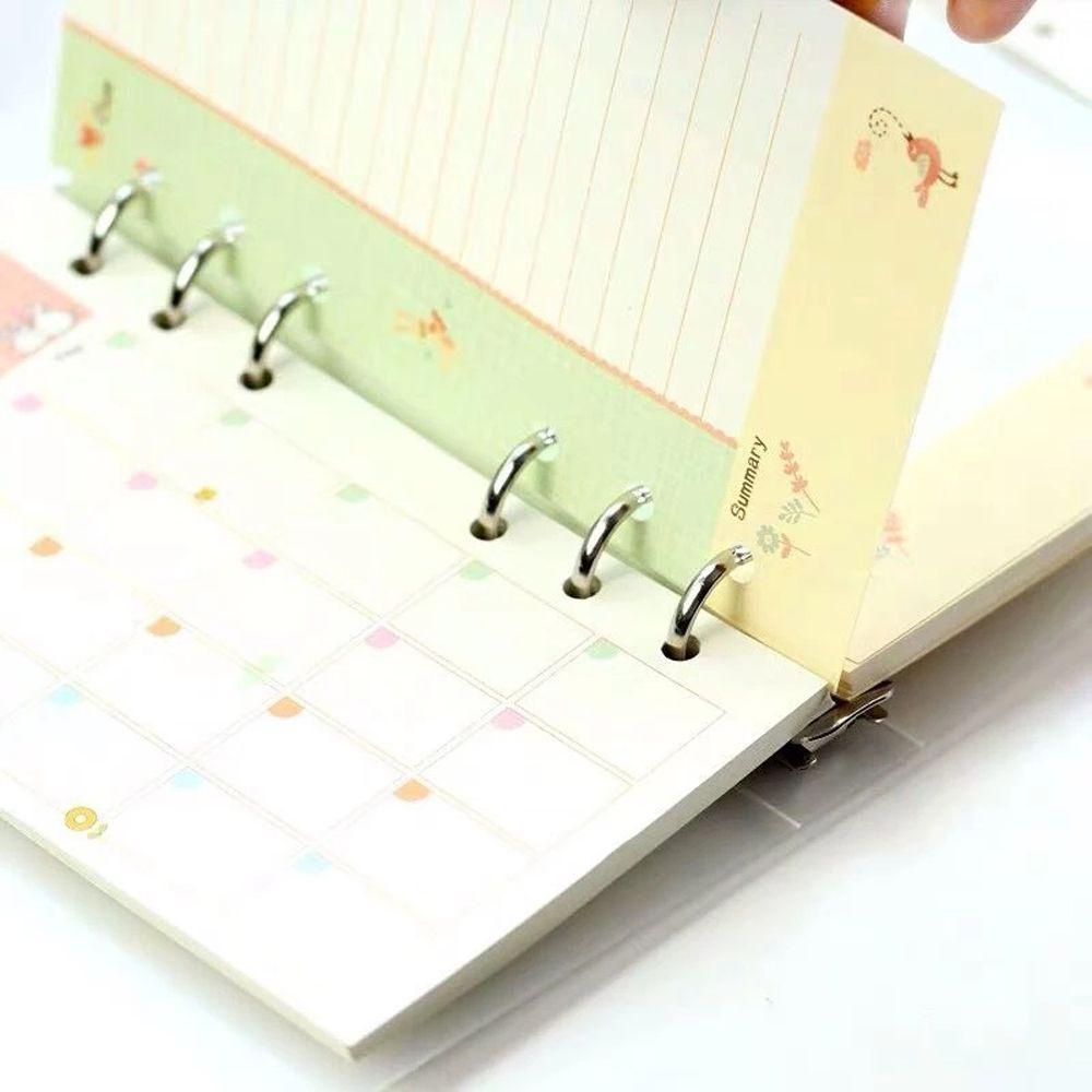 Quinton Loose Leaf Paper Refill Kawaii Agenda Bulanan 45lembar To do List Daily Planner Binder Halaman Dalam