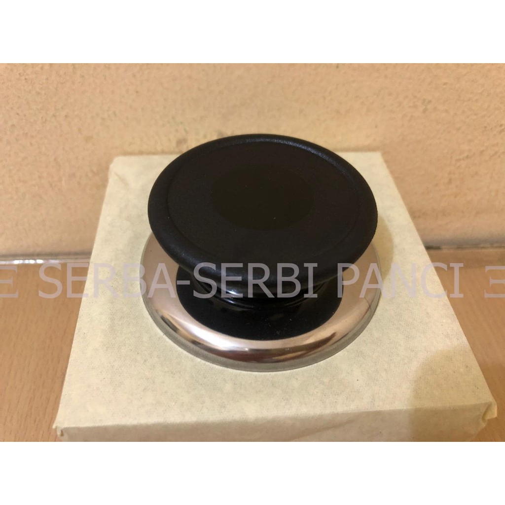 KNOP/PEGANGAN TUTUP PANCI KACA MODEL BULAT BESAR WARNA HITAM