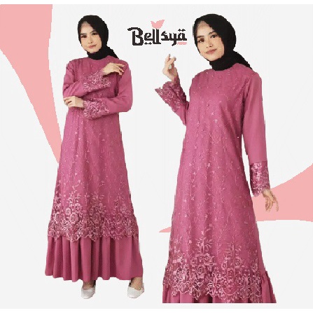 COD GAMIS BROKAT JUMBO M L XL XXL-XXXL KEBAYA LEBARAN BAJU PESTA DRESS PARTY COD-BEST SELLER Gamis S