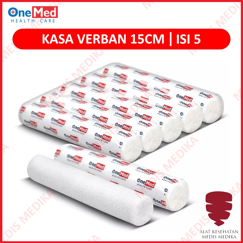 Kasa Verban Gulung 15cm Onemed p3k Kassa Kain Perban Pembalut Luka 15 cm 5 Roll