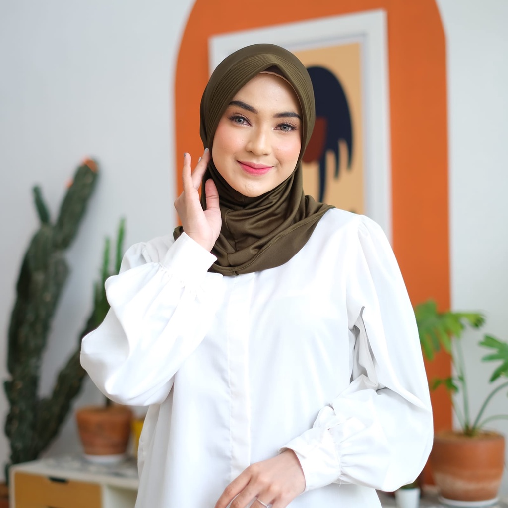 Hijab Instan Sporty Volly | Kerudung Khimar Instan Pet Jersey⁷