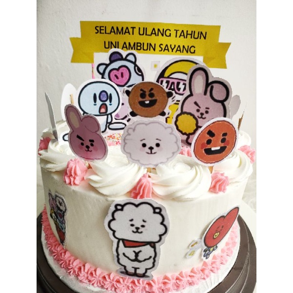 Kue Ulang Tahun BTS 21 Doll Blackforest Cake Kue Karakter Murah Meriah