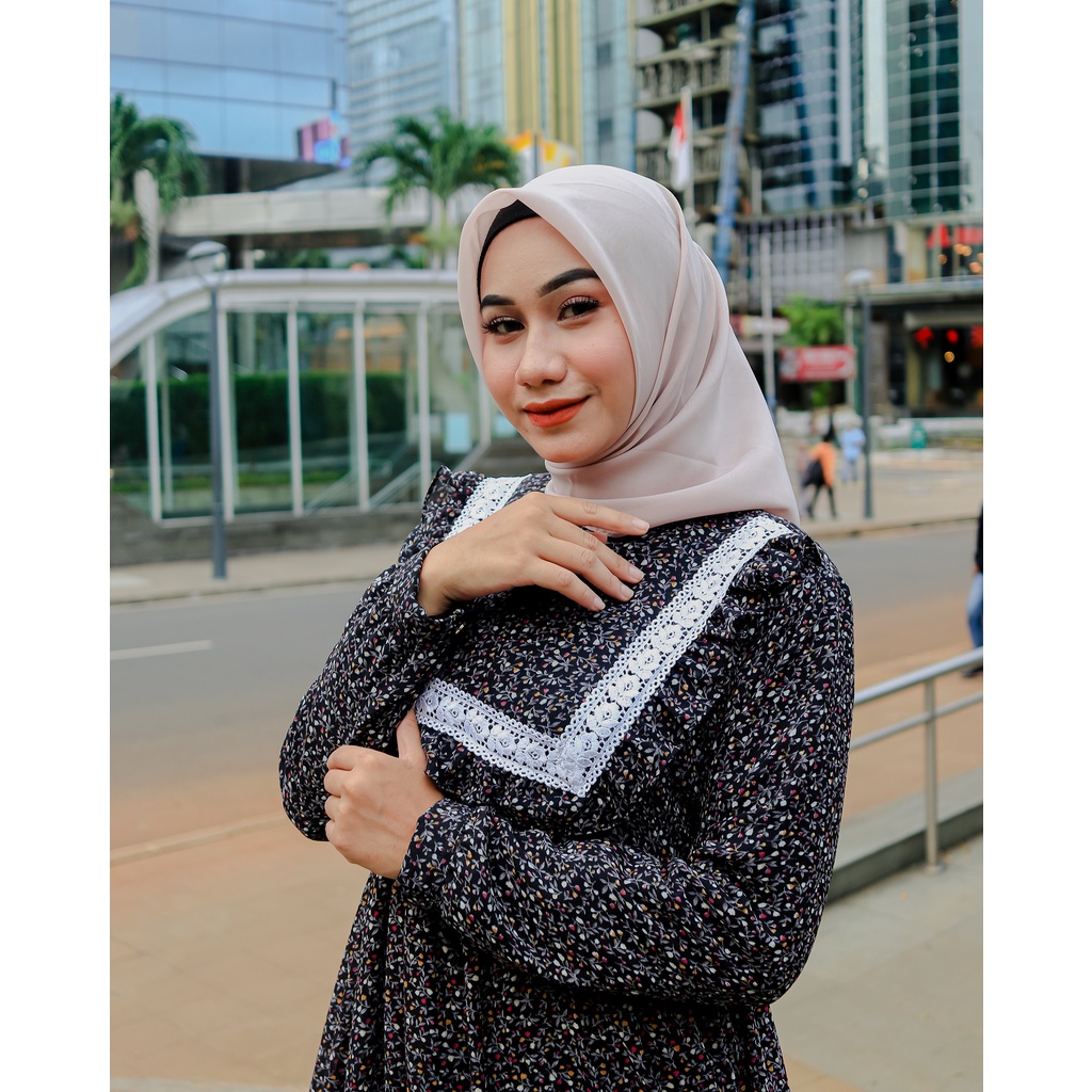 Nura Collection Official - Nuriel Shop - Baju Gamis Wanita Terbaru - Gamis Bahan Ceruty - Laluna-7