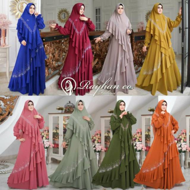 Gamis Syar'i Original by Rayhan co (Ready Seri Warna Baru)