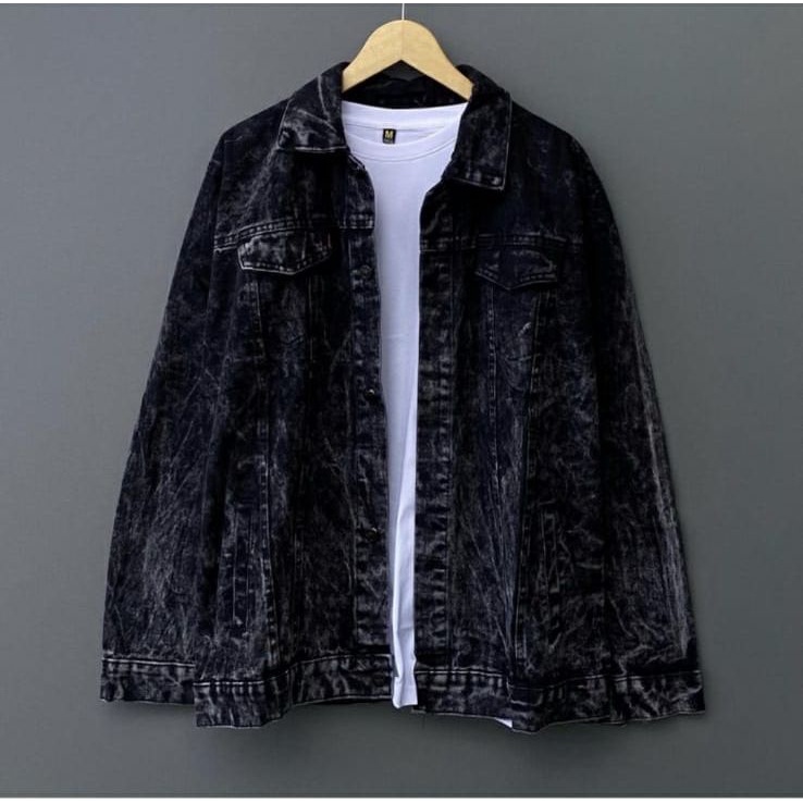 JAKET JEANS SANWASH PRIA JAKET JEANS SNOW BLACK JAKET PRIA JAKET JEANS DENIM JAKET LEVIS COUPLE JAKE