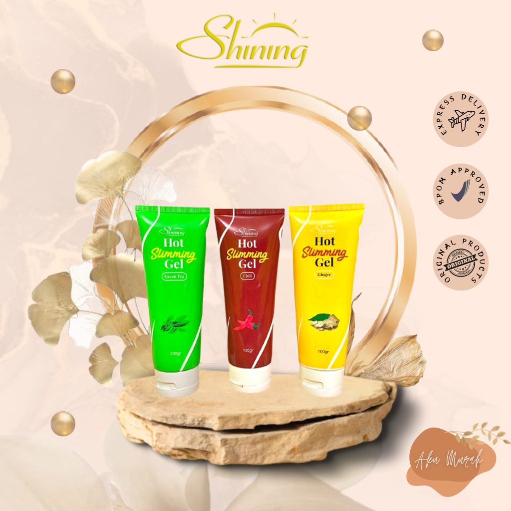 ✨ AKU MURAH ✨ [BARANG SALE] Shining Slimming Hot Gel Series Chili / Ginger / Green Tea 100gr