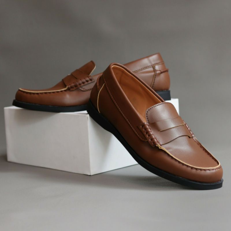 IRISH | Sepatu Slip On Kerja Pria Formal Kantor Loafers Kasual Original Premium Quality