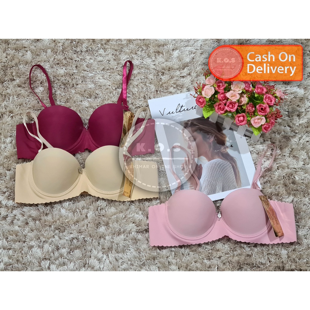Bra kawat Bh halfcup seamless size 32-38 kait 2