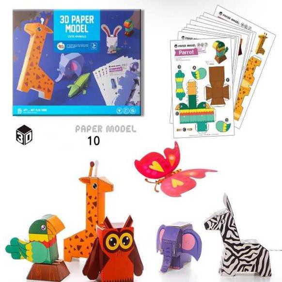 

Joan Miro Cute Animals Paper Craft Mainan Kertas Lipat Origami