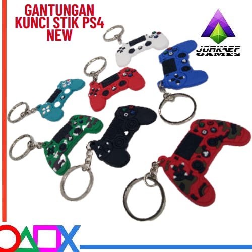 GANTUNGAN KUNCI BENTUK STIK PS 4 / KEY CHAIN STICK DUALSHOCK PS4 / AKSESORIS SOUVENIR GAME KONSOL