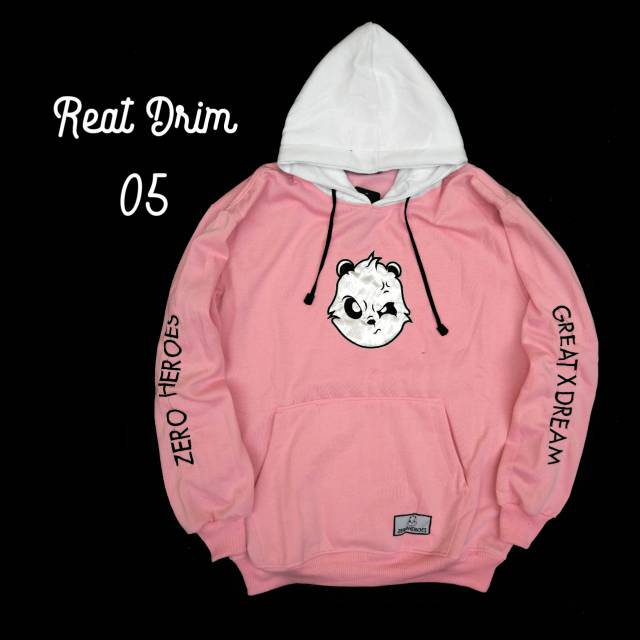 ZHERO BEAR HEROES Hoodie Pria Wanita Bordir PANDA RETDRIM Korean Style Distro Panda Cowok Cewek Zero Heroes Great X Dream XL Premium