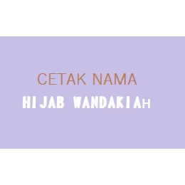 

tambah nama untuk wandakiah