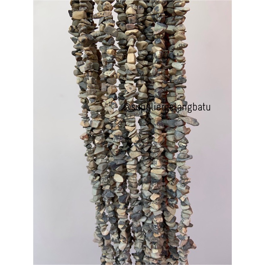 kerikil JASPER DOFF 1cm bahan gelang kalung kerajinan tangan batu alam