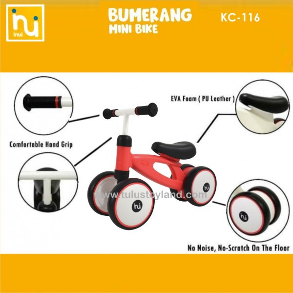 Sepeda Inui Balance Bike Bumerang London Mini Bike Mainan Ride On Toy Trike Anak Tanpa Pedal Murah