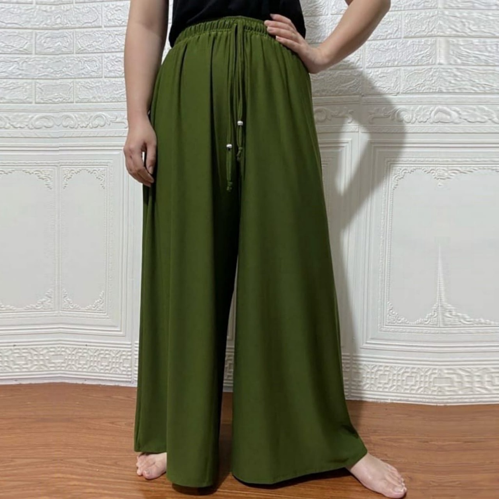 Celana Panjang Kulot Bahan Moscrepe Super Premium