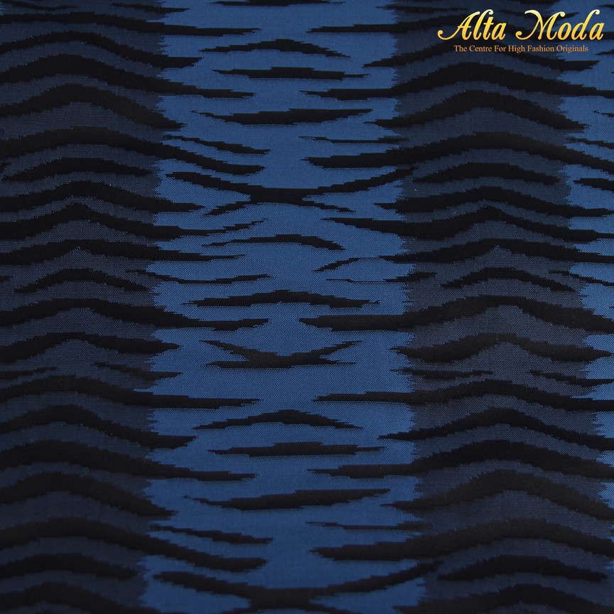 

Alta Moda Jacquard Zebra Pattern Black And Blue (1M)