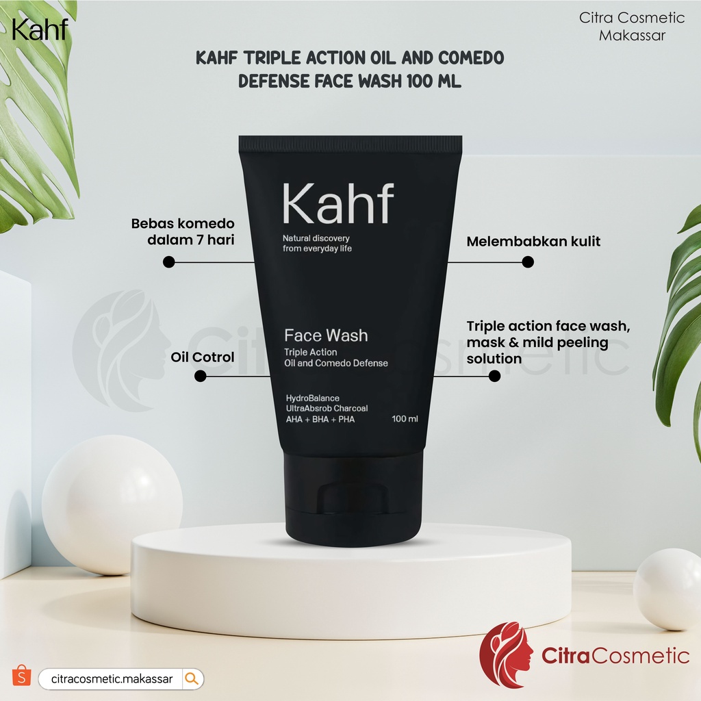 Kahf Face Wash Series Oil And Acne Care | Energizing &amp; Bright | Action Oil 100Ml