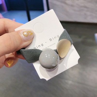 MURMURE.ID | IKAT RAMBUT LEBAR ELASTIS KARET TALI RAMBUT PERMEN CHARM BULAT GAYA WANITA KOREA HA056-GRAY
