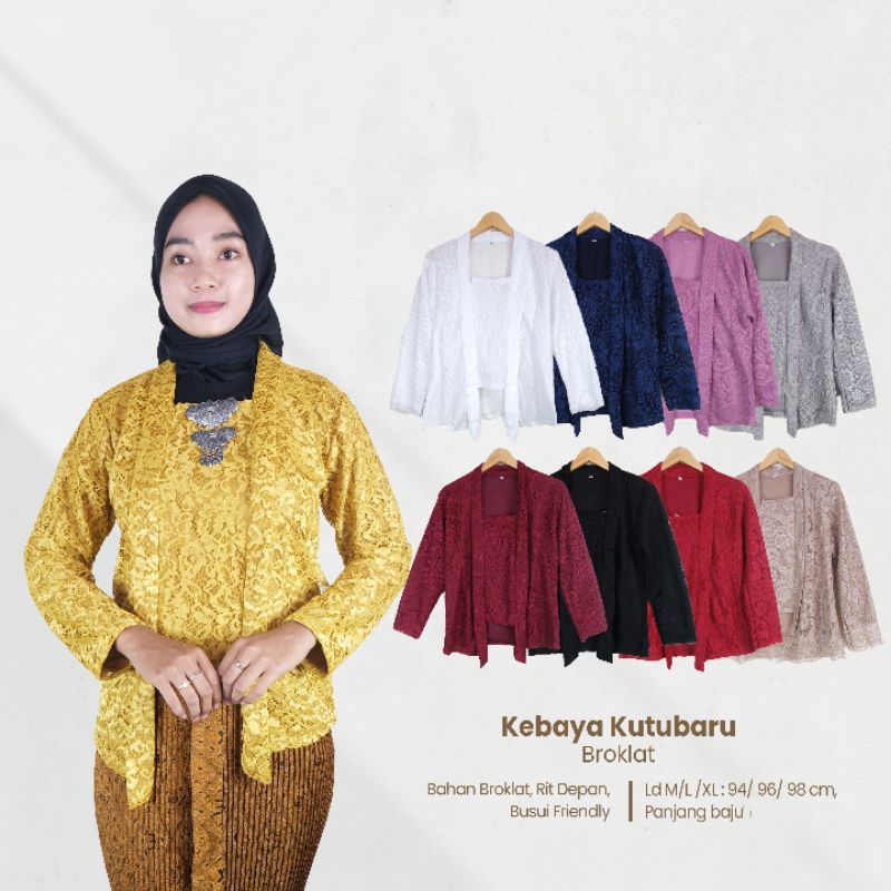 Kebaya Kutubaru Wanita Matt Broklat- Naira Batik