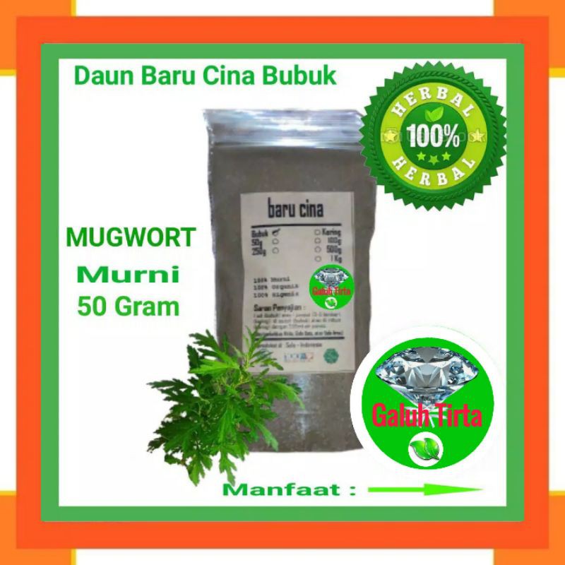 

50 Gram Mugwort Daun Baru Cina Bubuk murni asli original organik premium ARTEMISIA VULGARIS