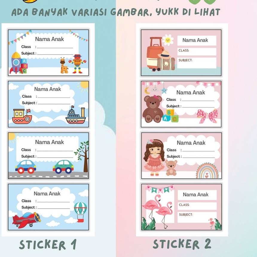 

Import Terlaris/MEN SALE/〖COD⭐〗/【Import Terlaris】/〖5.5 COD〗 Sticker Nama Buku Pelajaran Custom Nama Anak Cowok Cewek | Label Name Boy Girl [KODE 77]