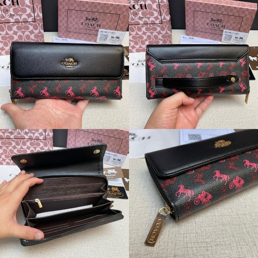 Dompet Panjang Tutup Lipat / Dompet LV Dompet Coach Long Wallet Dompet Kulit Panjang Dompet Lipat