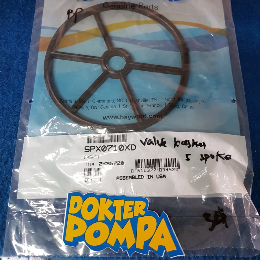 HAYWARD VALVE GASKET 5 SPOKE SPX 0710 XD, SPAREPART VARIFLO HAYWARD