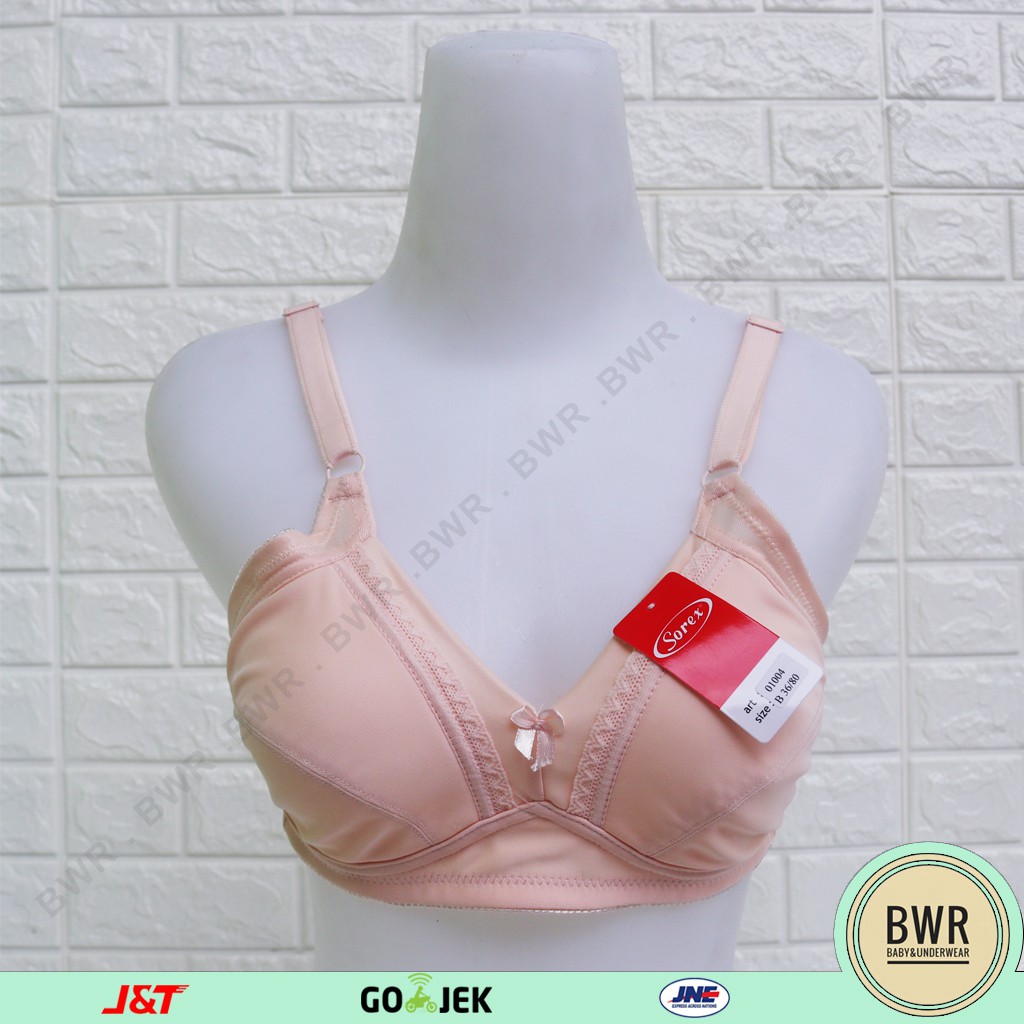 Bra Sorex 01004 Sport / Bh Sorex Sport Renda Busa Tipis Tanpa Kawat Kancing 2 Setara Cap A Pilih Warna | Bwr