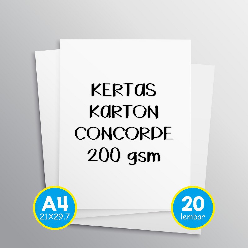 

Kertas Concorde uk. A4 cocok unt. Sertifikat Piagam dll (isi 20 lembar)