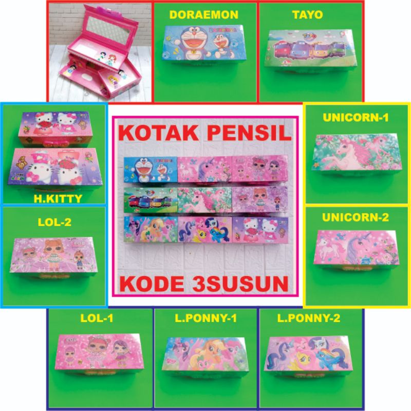 

KOTAK PENSIL KODE 3 SUSUN / PENSIL CASE KODE 3 SUSUN / TEMPAT PENSIL