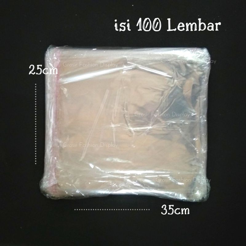 Plastik Packing Baju OPP Tebal 0,3mm/ Tebal 28 Mic Super  Plastik Baju Seal Lem Display Pakaian (PAK G)