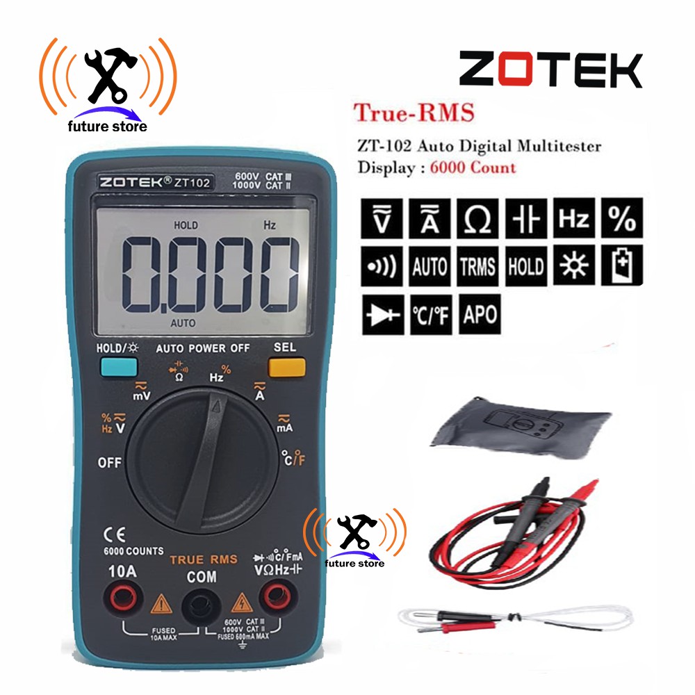 Jual ZOTEK ZT102 DIGITAL MULTITESTER ORIGINAL | Shopee Indonesia