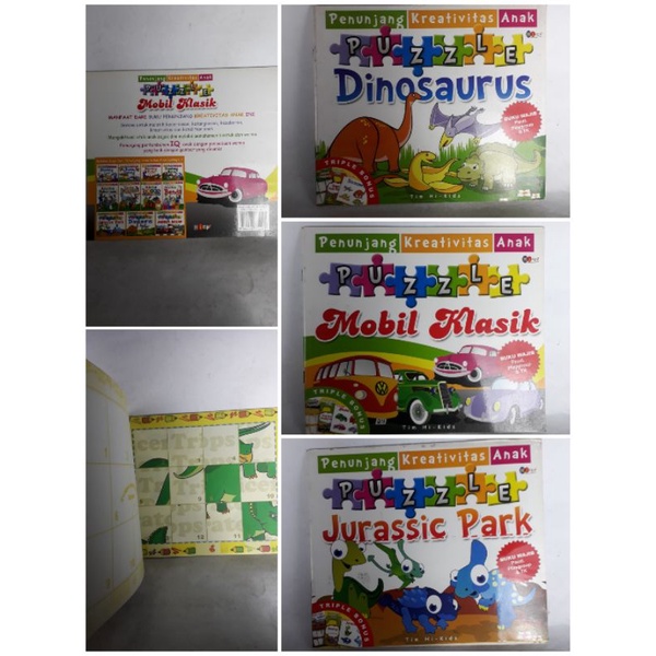 Penunjang Kreativitas Anak PUZZLE Dinosaurus, Mobil Klasik, Jurassic . A